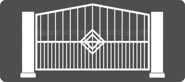 Steel Gate With Pillars